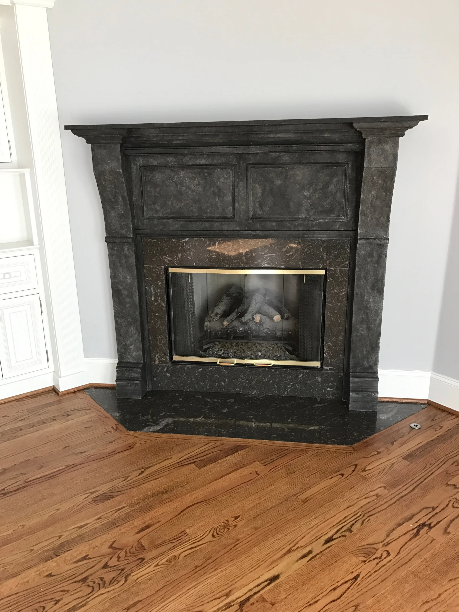 Faux Finish Fireplace Makeover