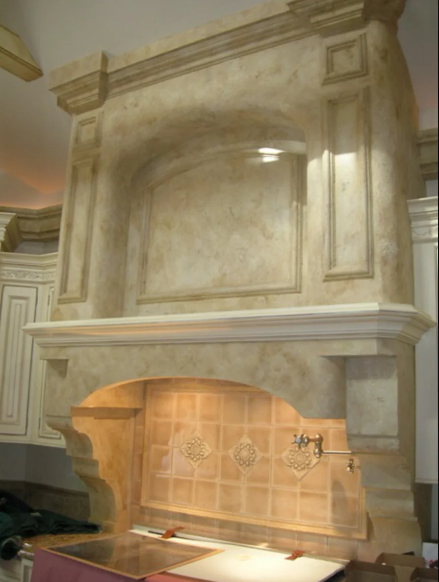 Faux Stone Range Hood