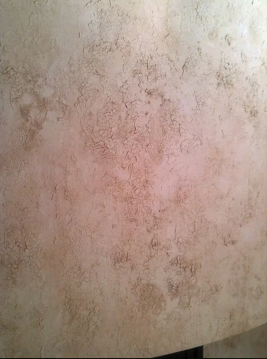 Modern Textured Plaster Fireplace (close up)