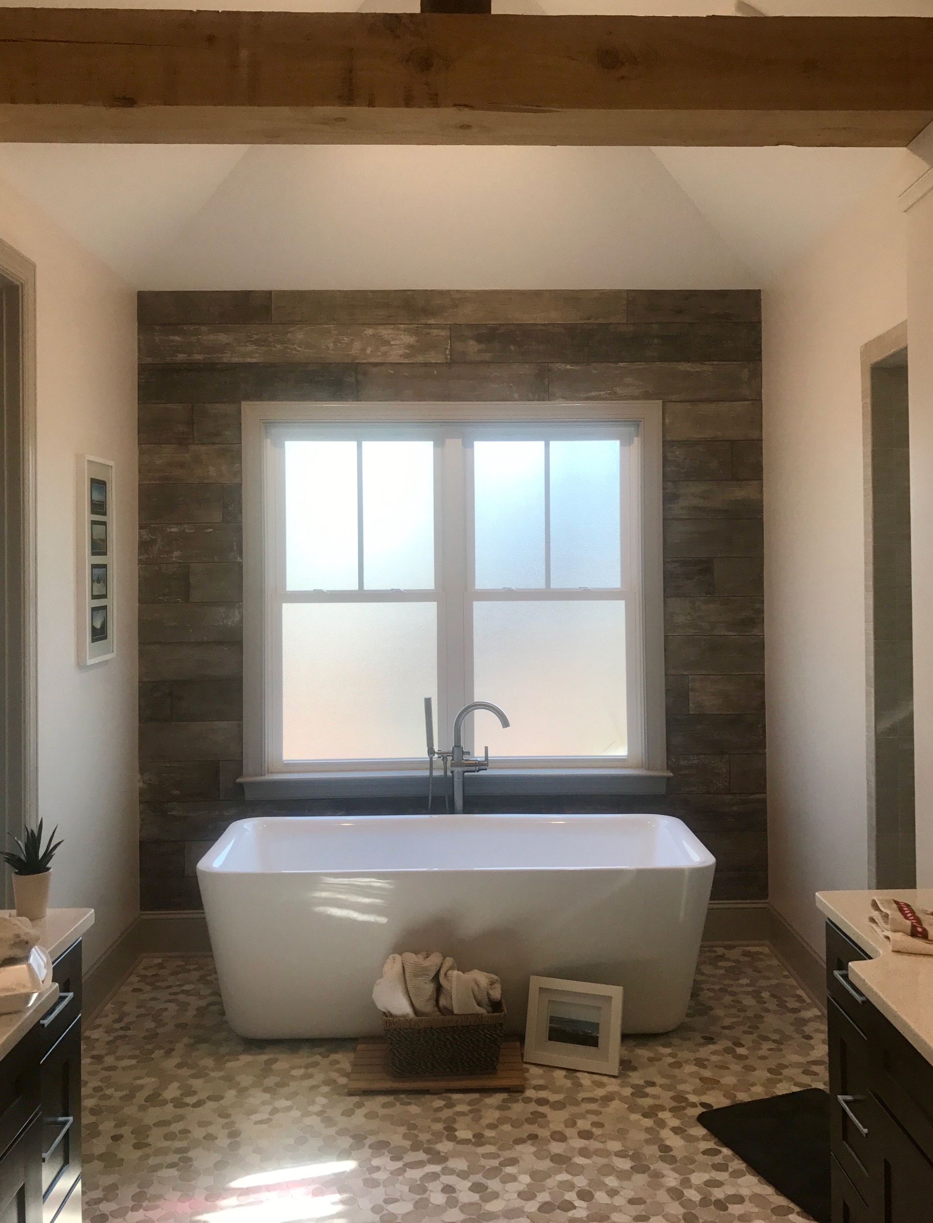 Faux Barn Wood Feature Wall