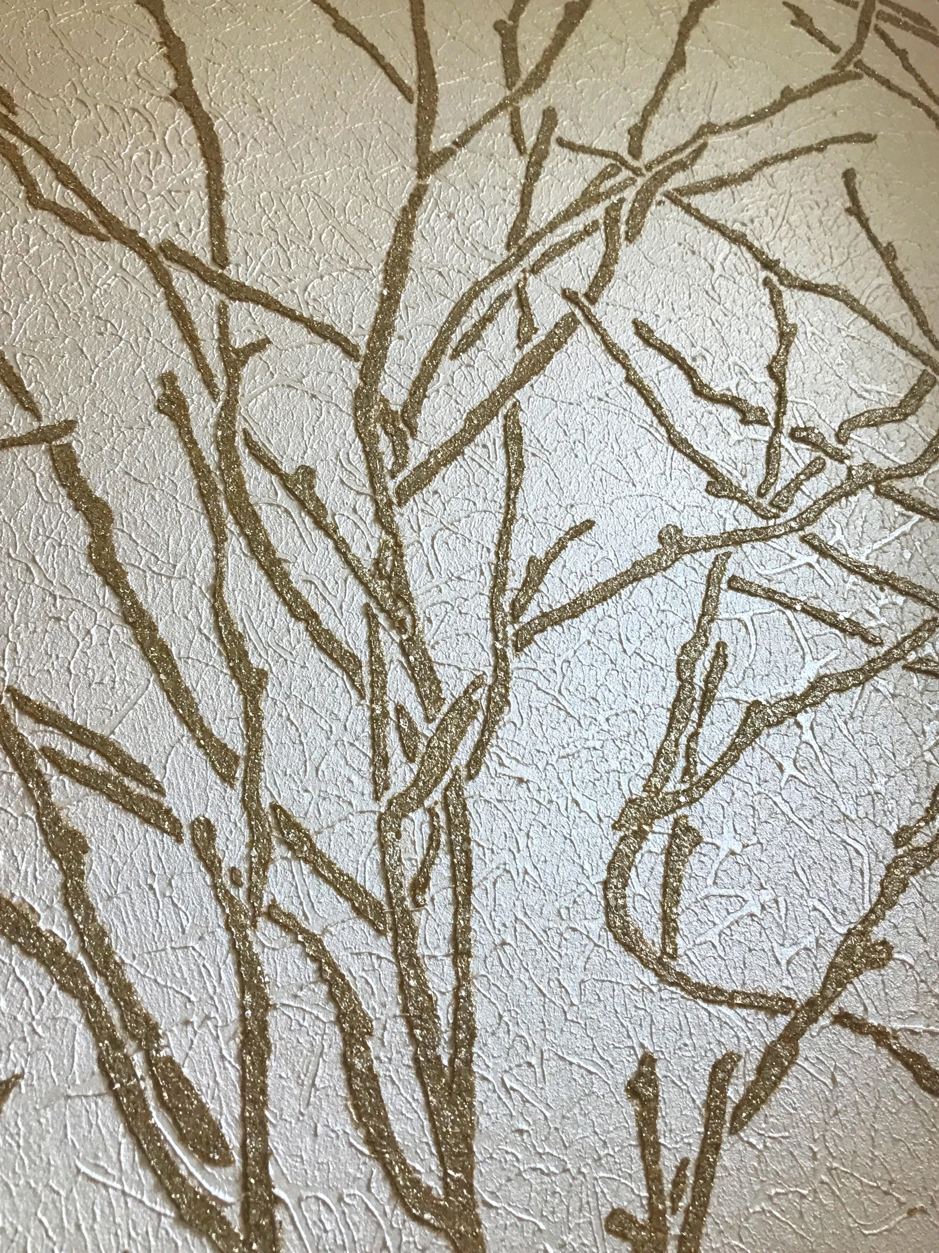 Gold Glitter Twigs (detail)