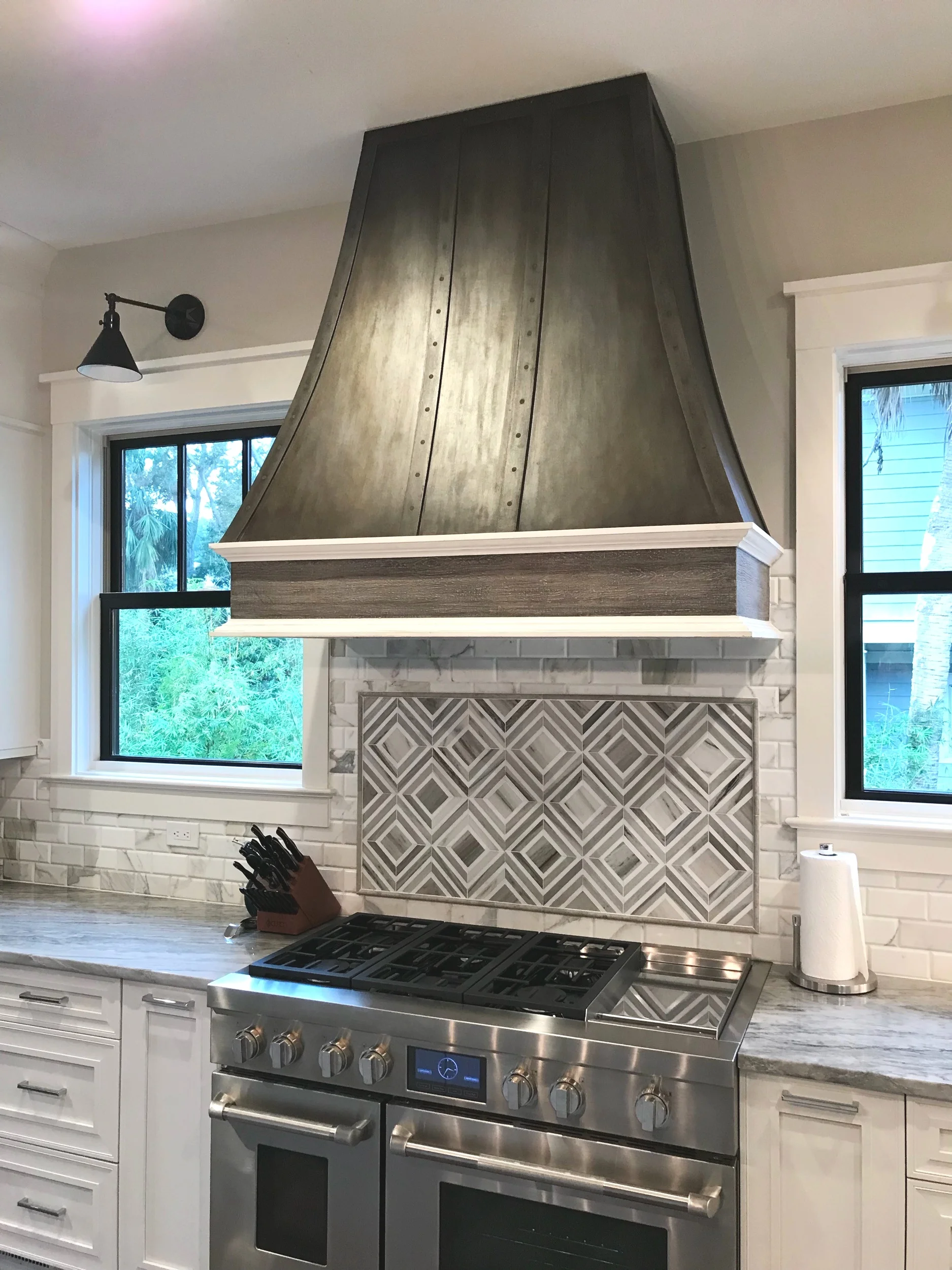 Faux Metal Tiles & Textured Plaster (view 2)