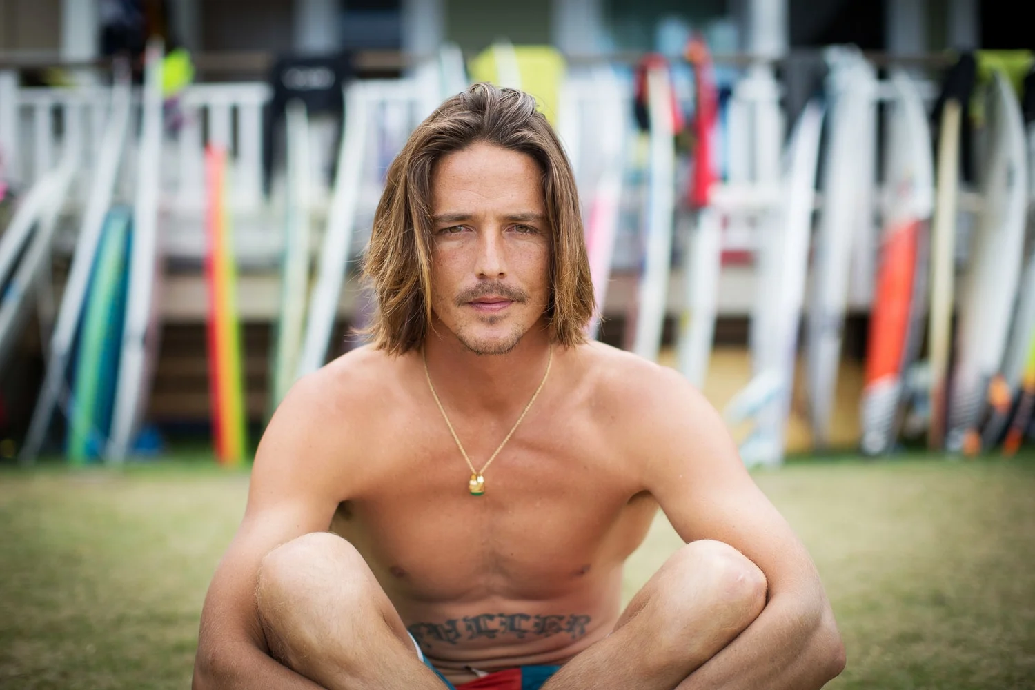 Surfer Danny Fuller of Hawaii portrait lifestyle 