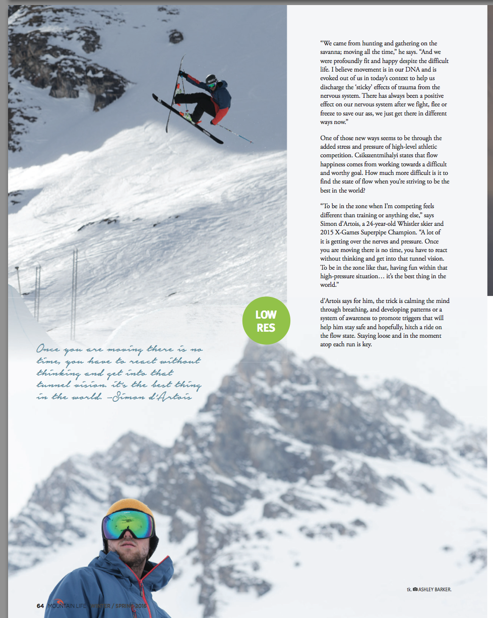 Simon D'Artois in Mountain Life Magazine photography 1