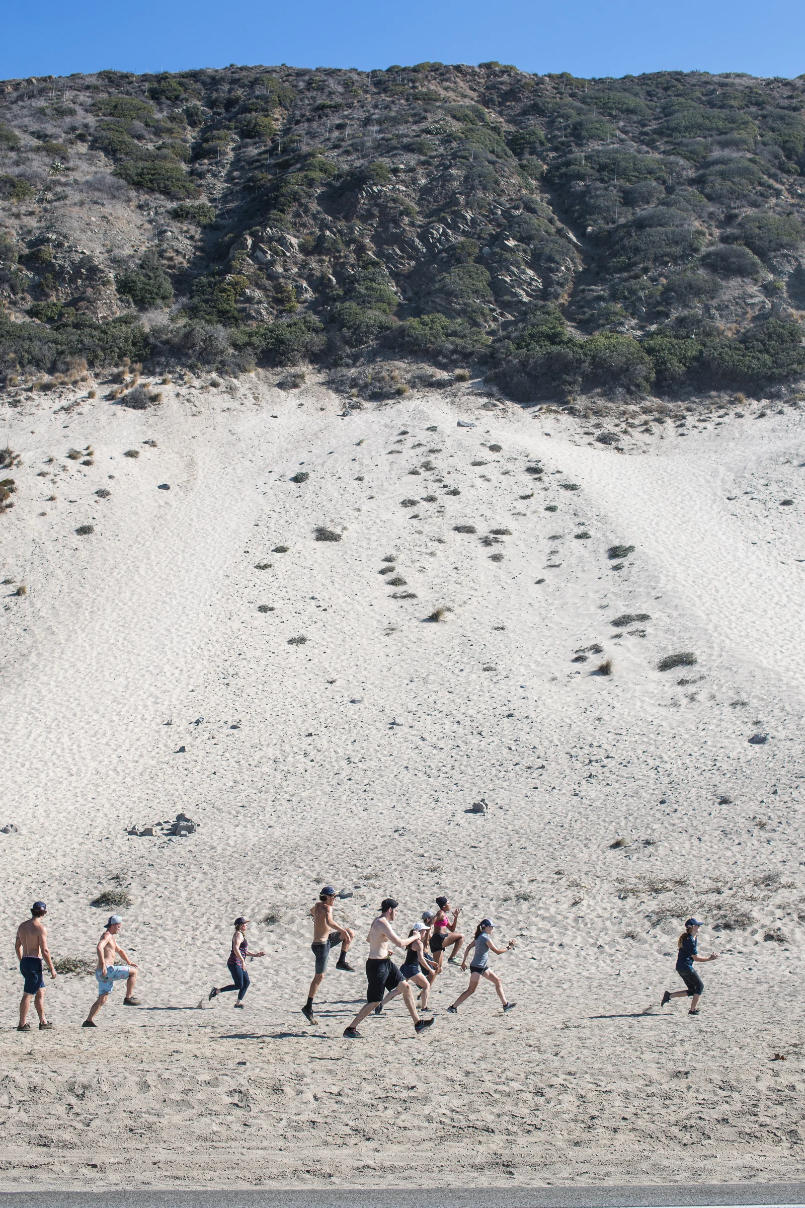 Participants partake in Seal training exercises during Performing Under Pressure, in Malibu, California October 5 2018