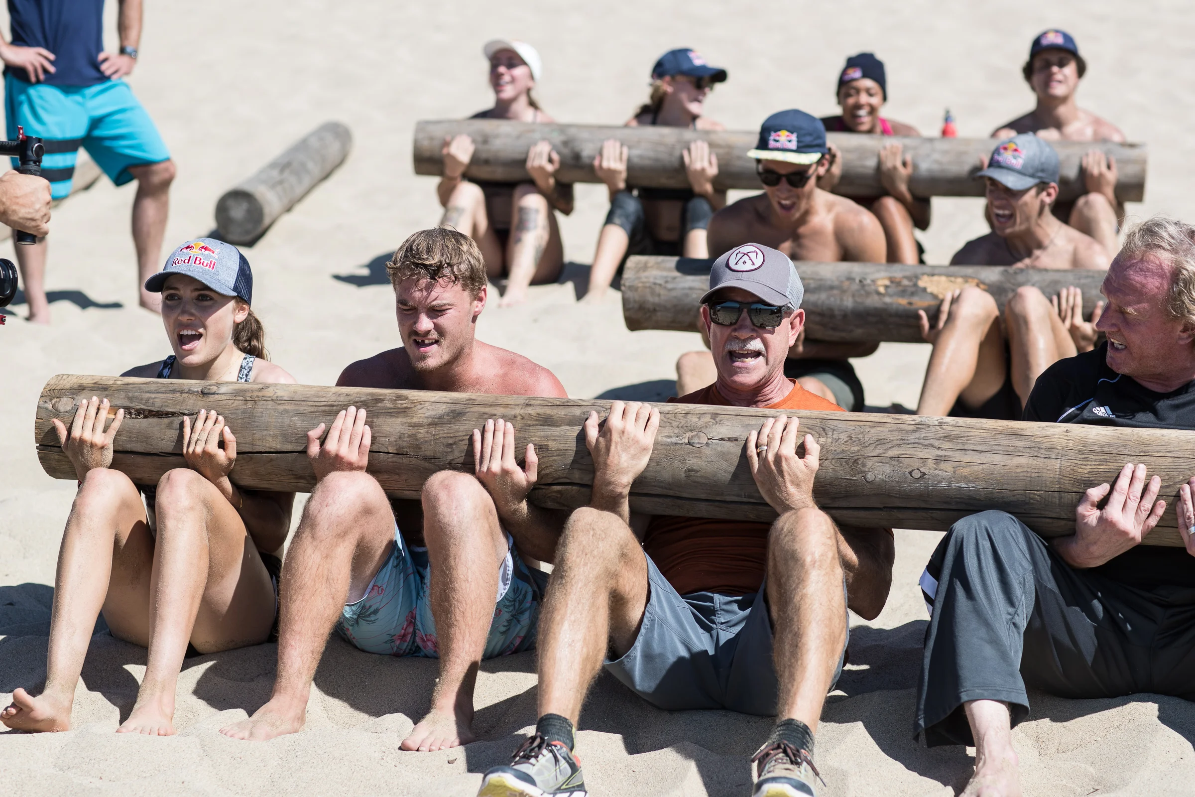 Participants partake in Seal training exercises during Performing Under Pressure, in Malibu, California October 5 2018