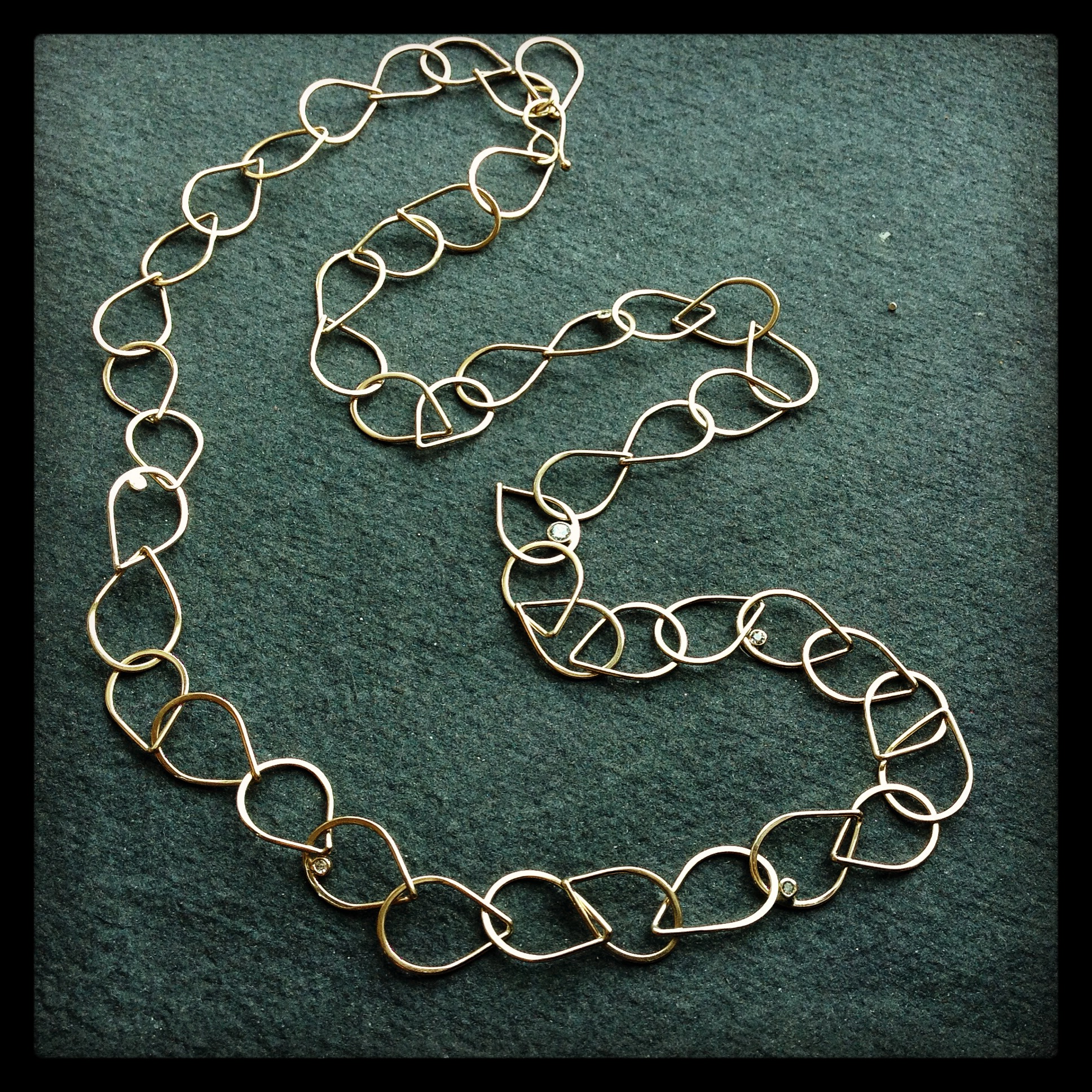Merus recycled gold and diamond necklace