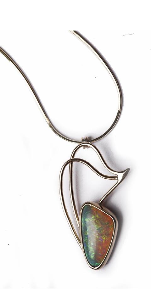 Bespoke Commission - Opal and gold pendant