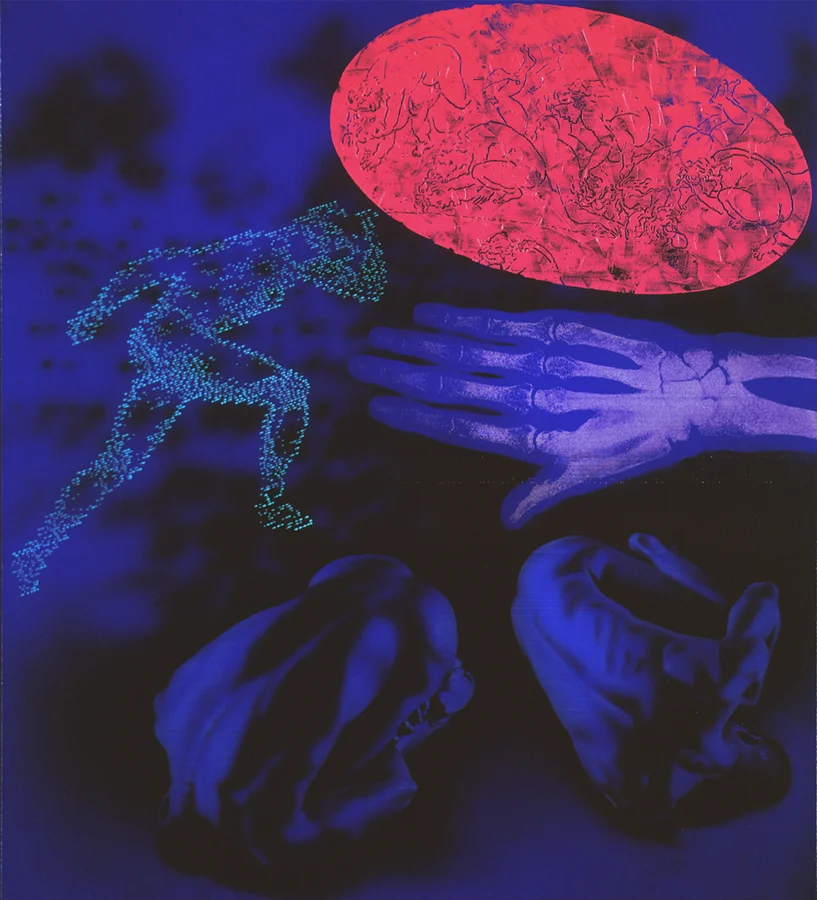 "Sleeping in Cocytus", acrylic on canvas, 72 x 66 inches 