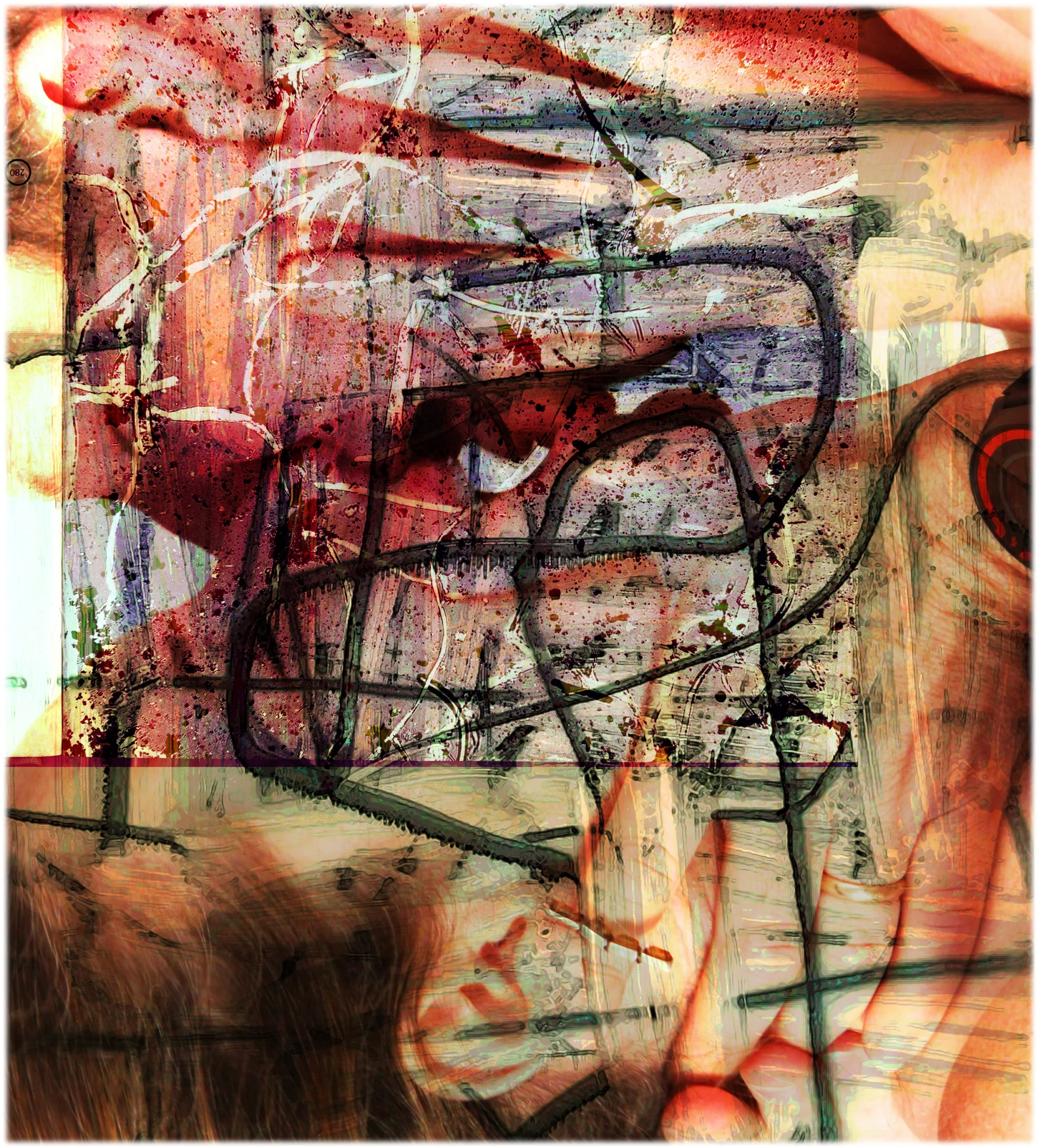 9/11/15, pigmented inks & acrylic on canvas, 42 x 38 inches