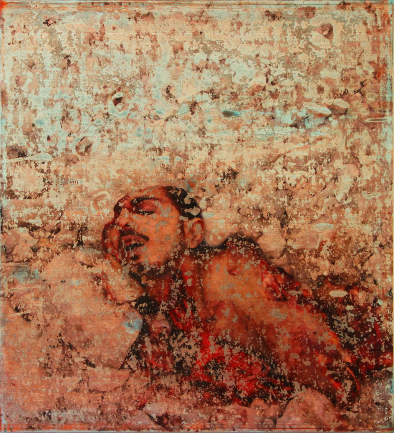 “Swarm”, pigmented inks & acrylic on paper on board, 42 x 38 inches