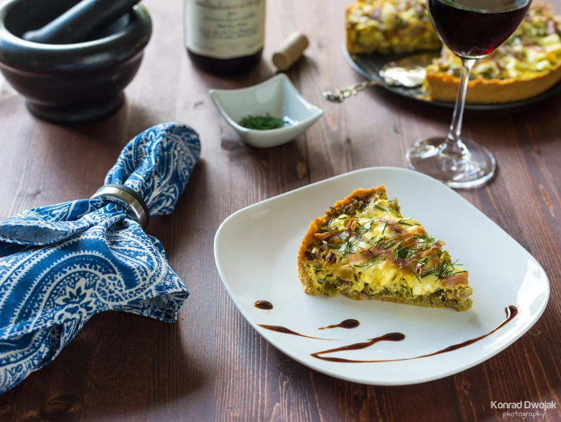 Feta and Leek Tart - Food Photography