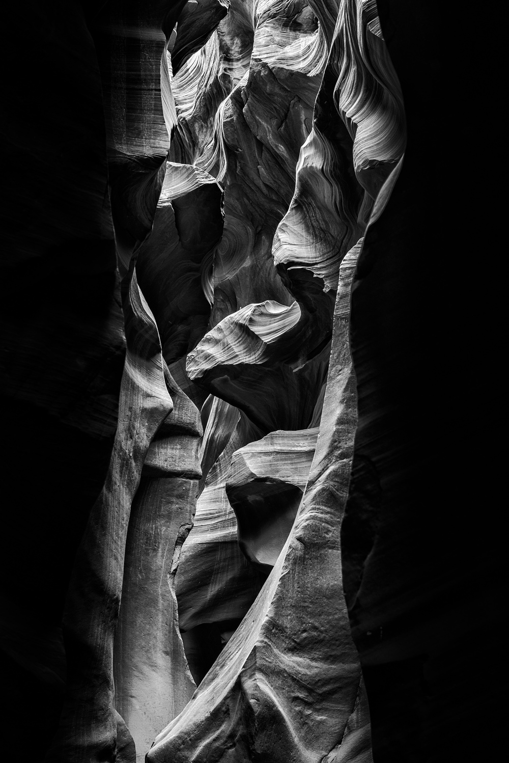 Lower Antelope Canyon in Black and White