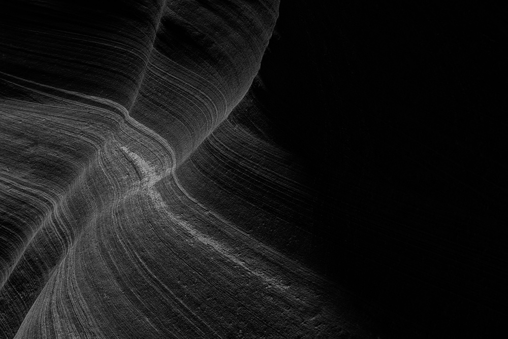 Lower Antelope Canyon in Black and White