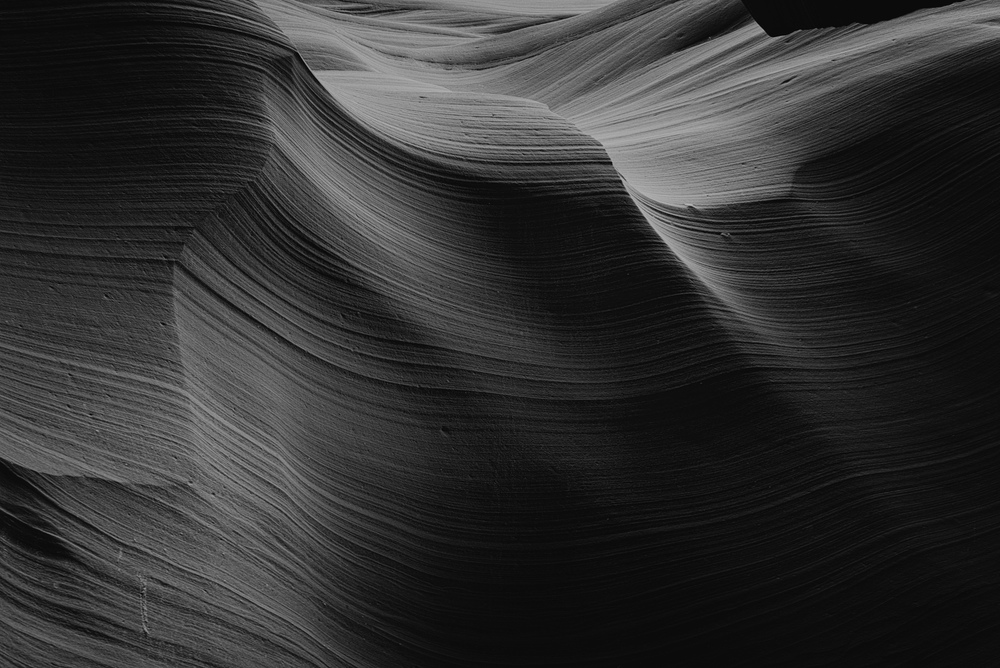 Lower Antelope Canyon in Black and White