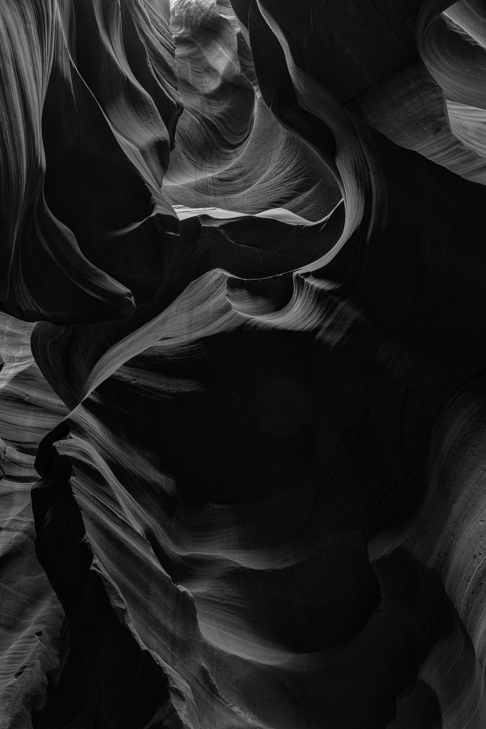 Lower Antelope Canyon in Black and White