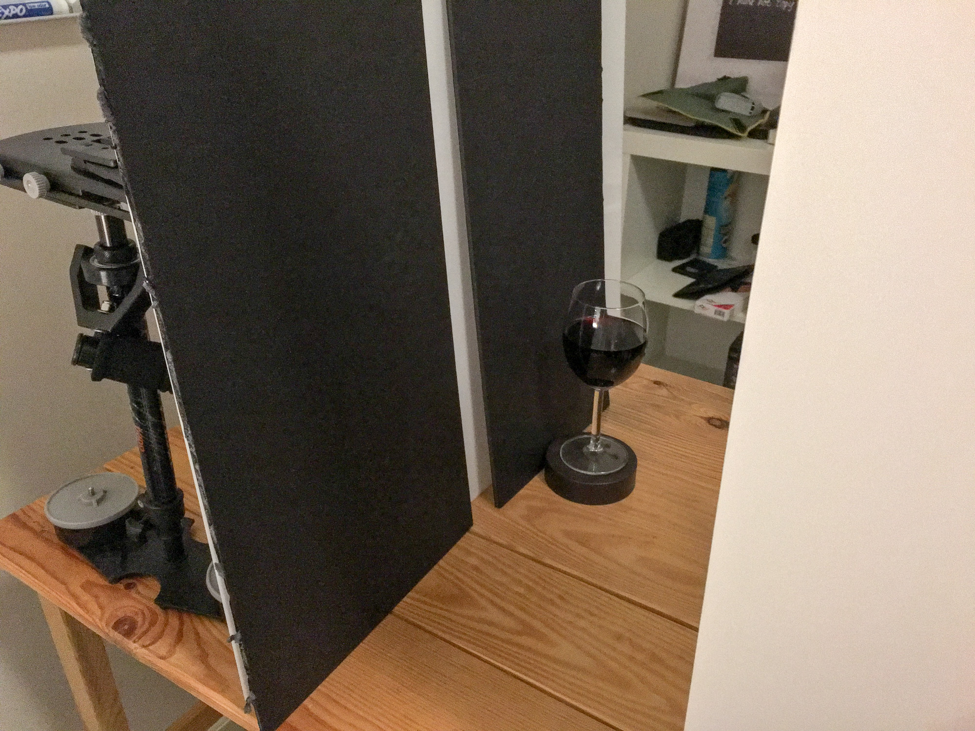 Two black foam board on each side