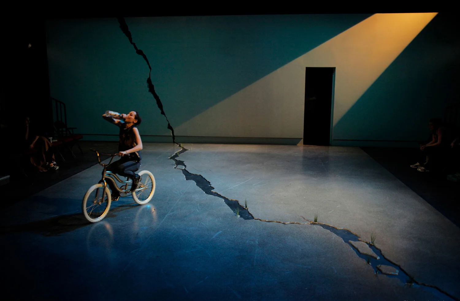 MERCUTIO ON HER GOLD BIKE