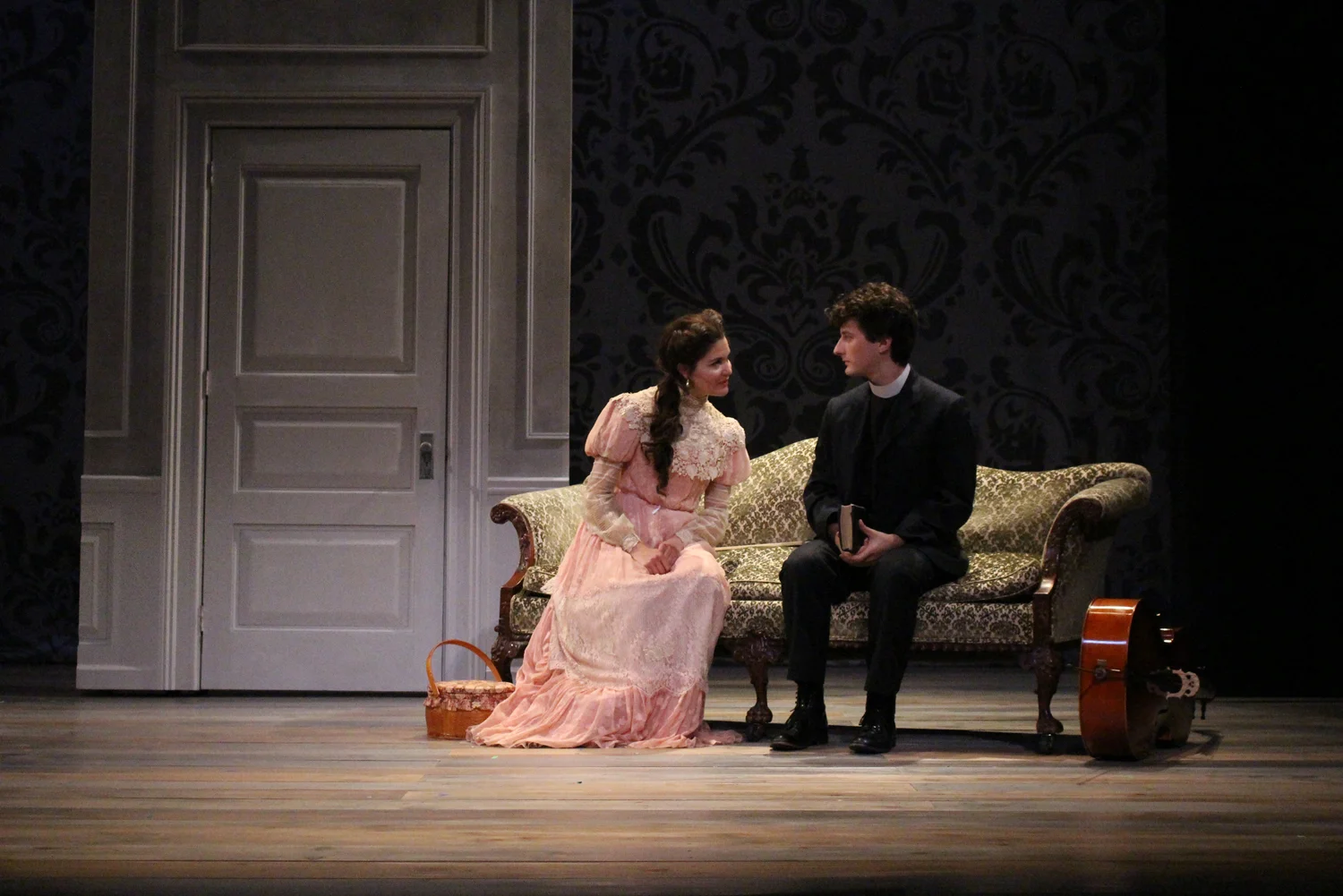 Anne and Henrik in the Egerman parlor