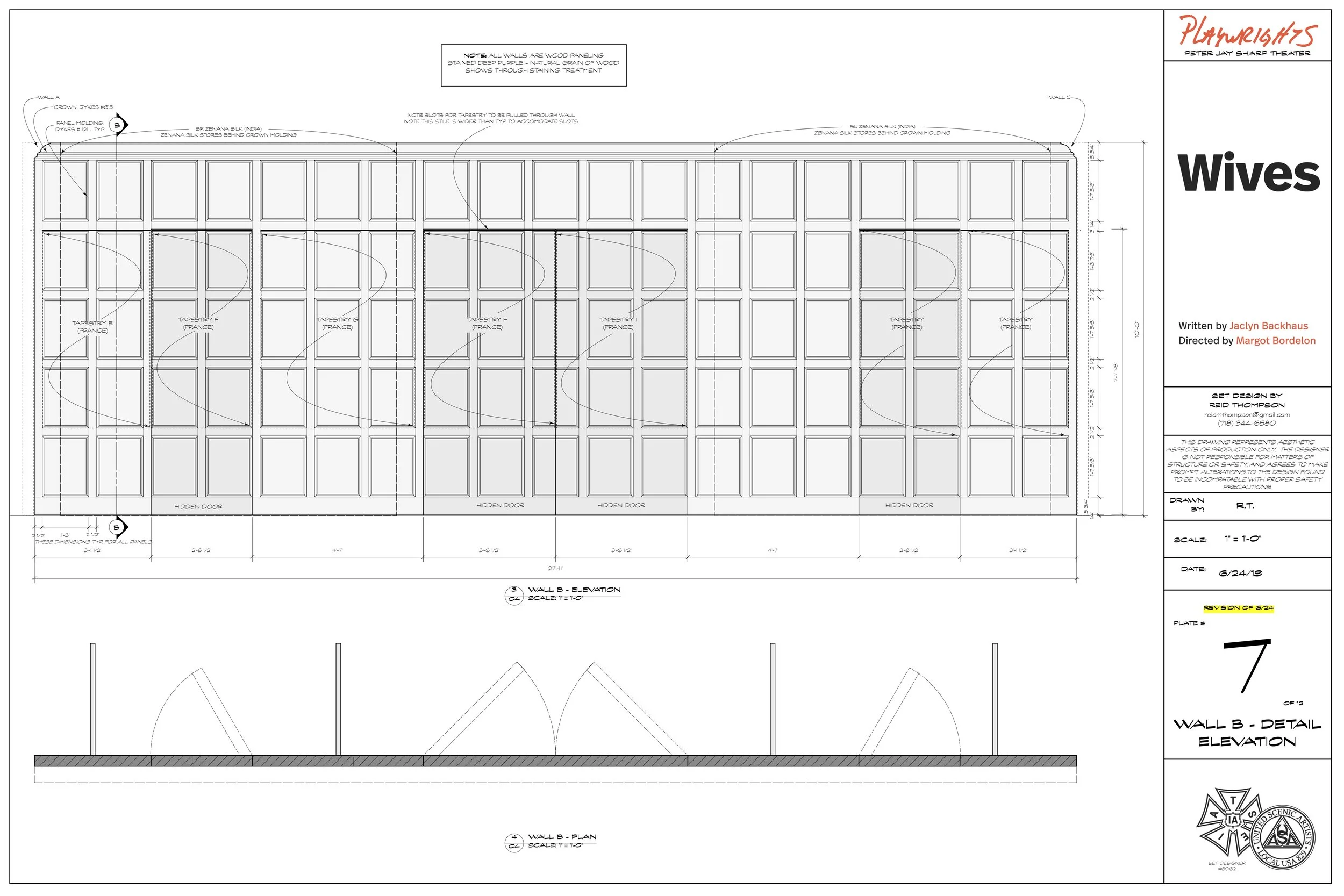 plate 7 - wall b detail elevation