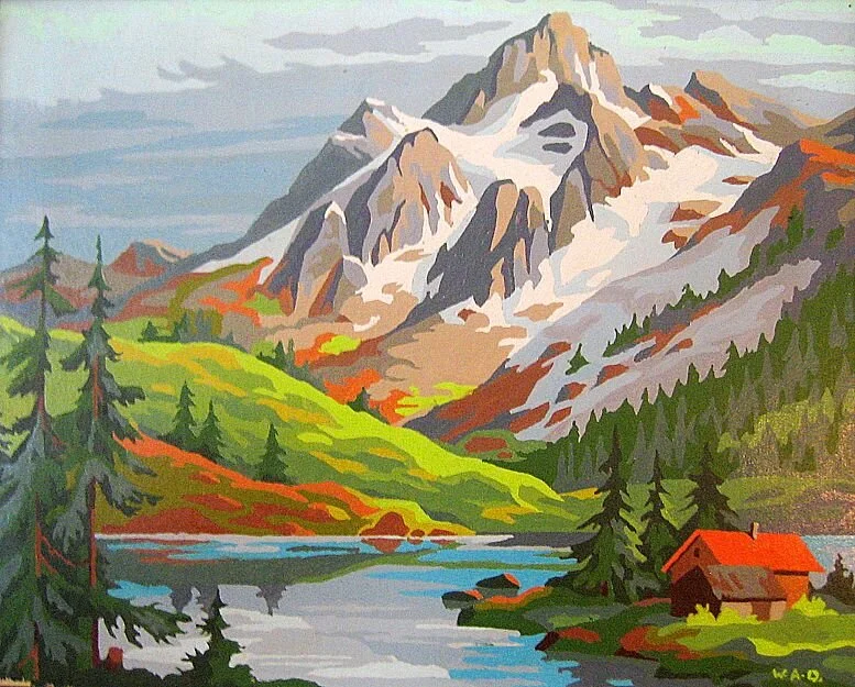 Idaho research (paint-by-number landscape)