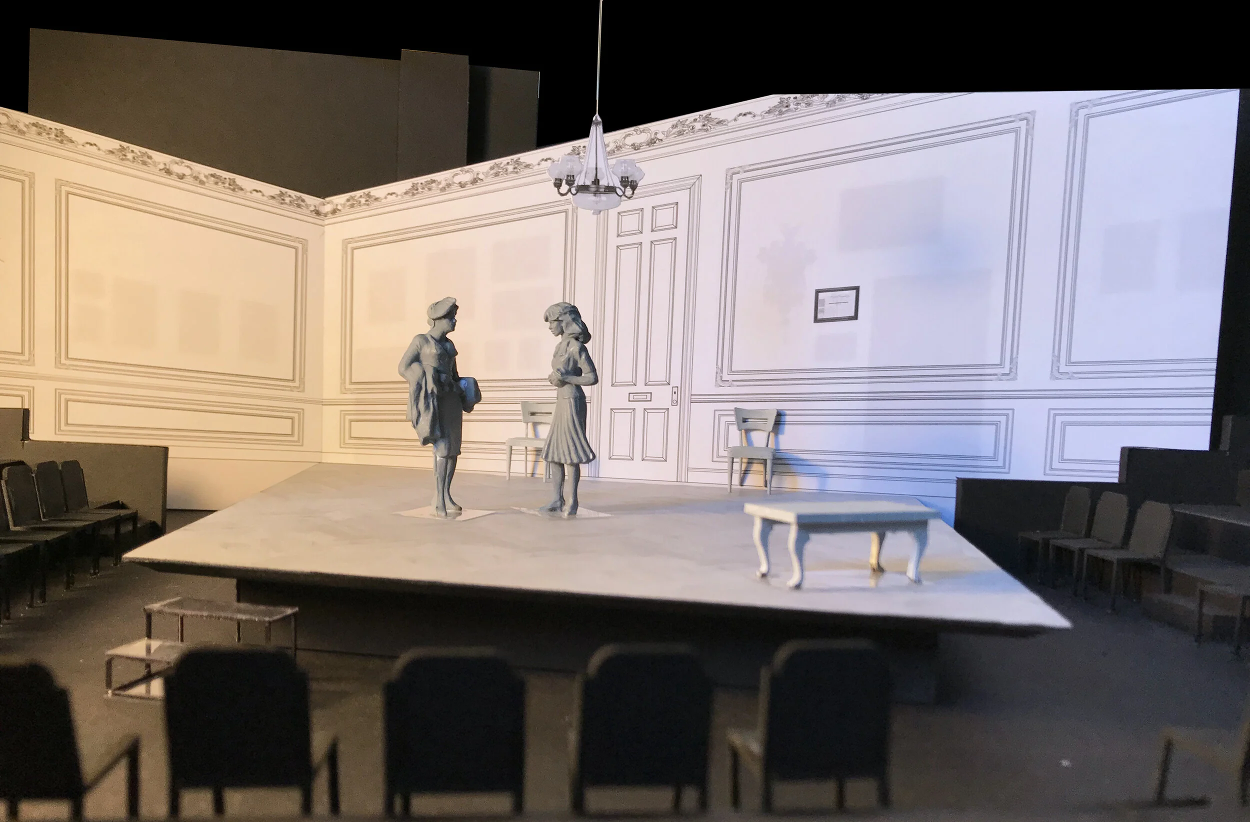 1/2" scale white preliminary model 