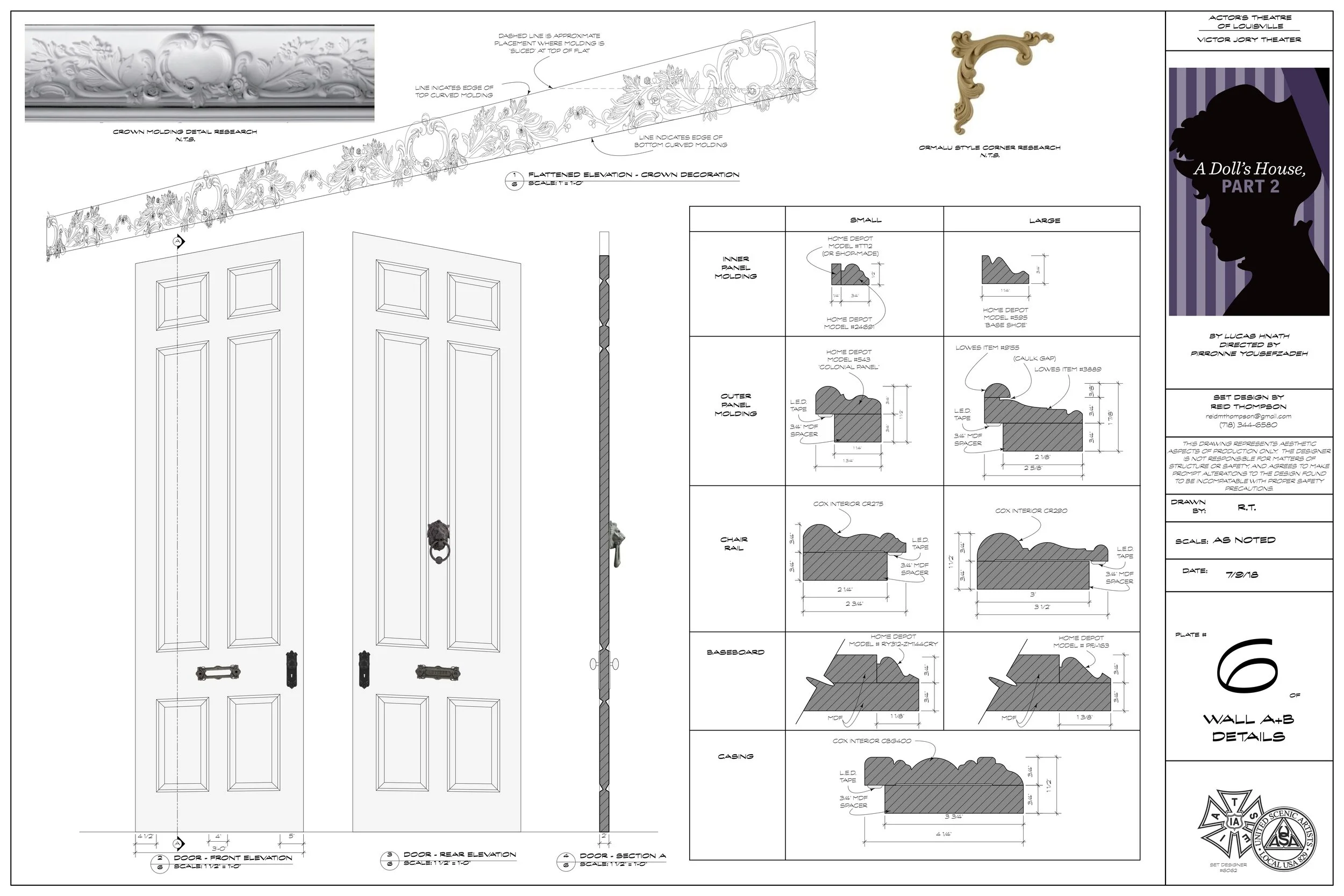Plate 6 - Wall A&amp;B details