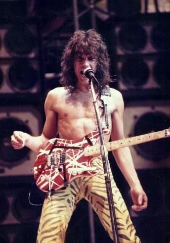EVH onstage during a show