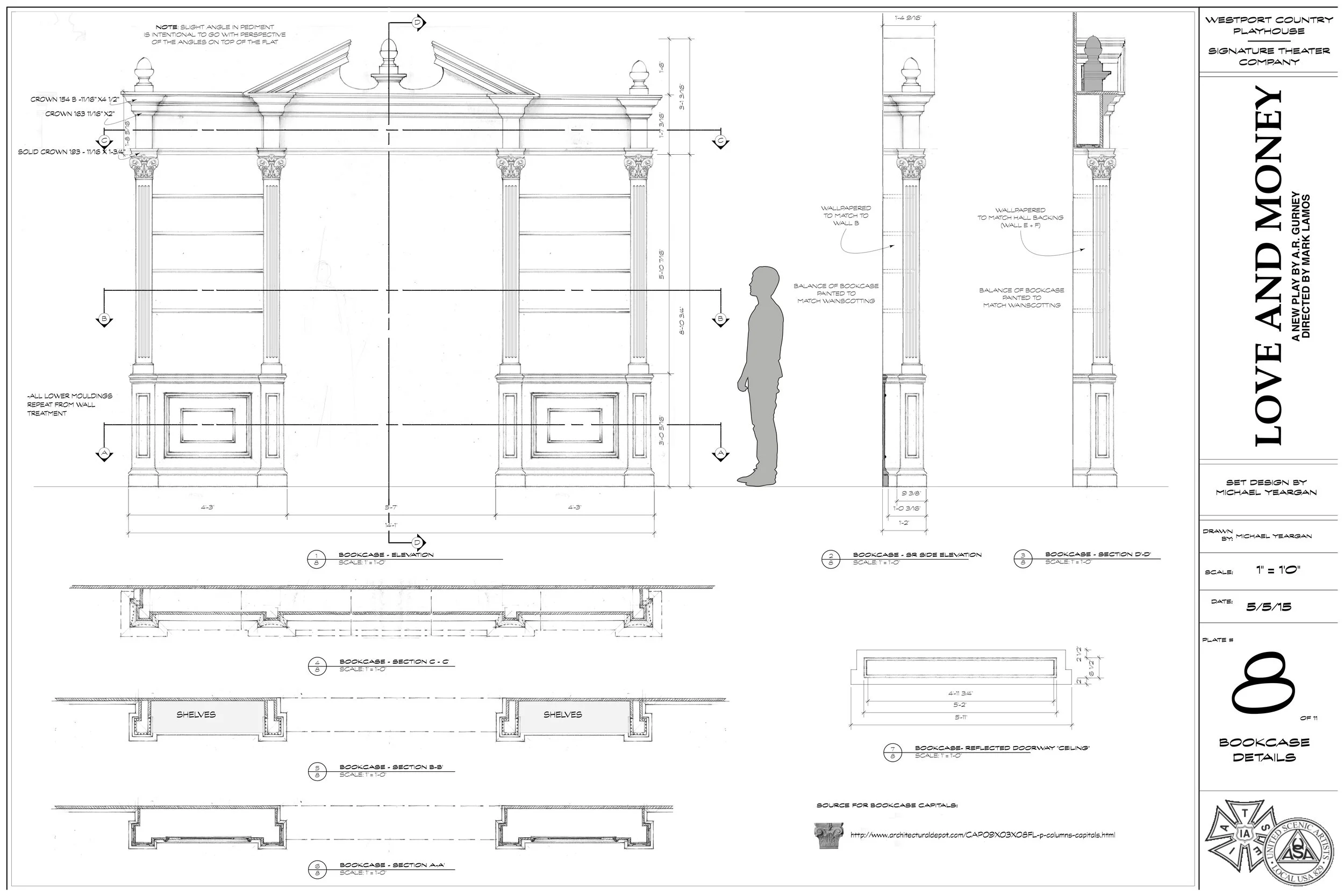 Love &amp; Money - Signature Theater - Bookcases