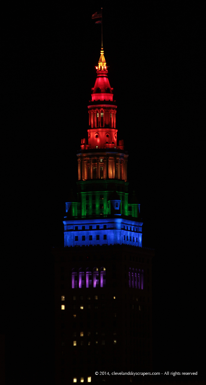Terminal Tower Lighting for Gay Games 9