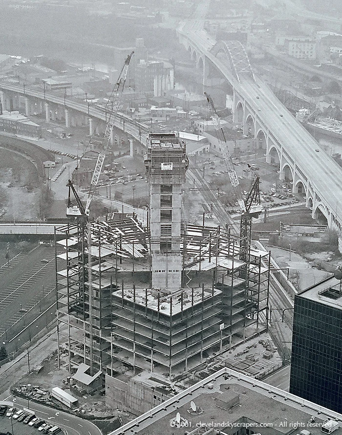 Construction view from Terminal Tower observation deck, 2001