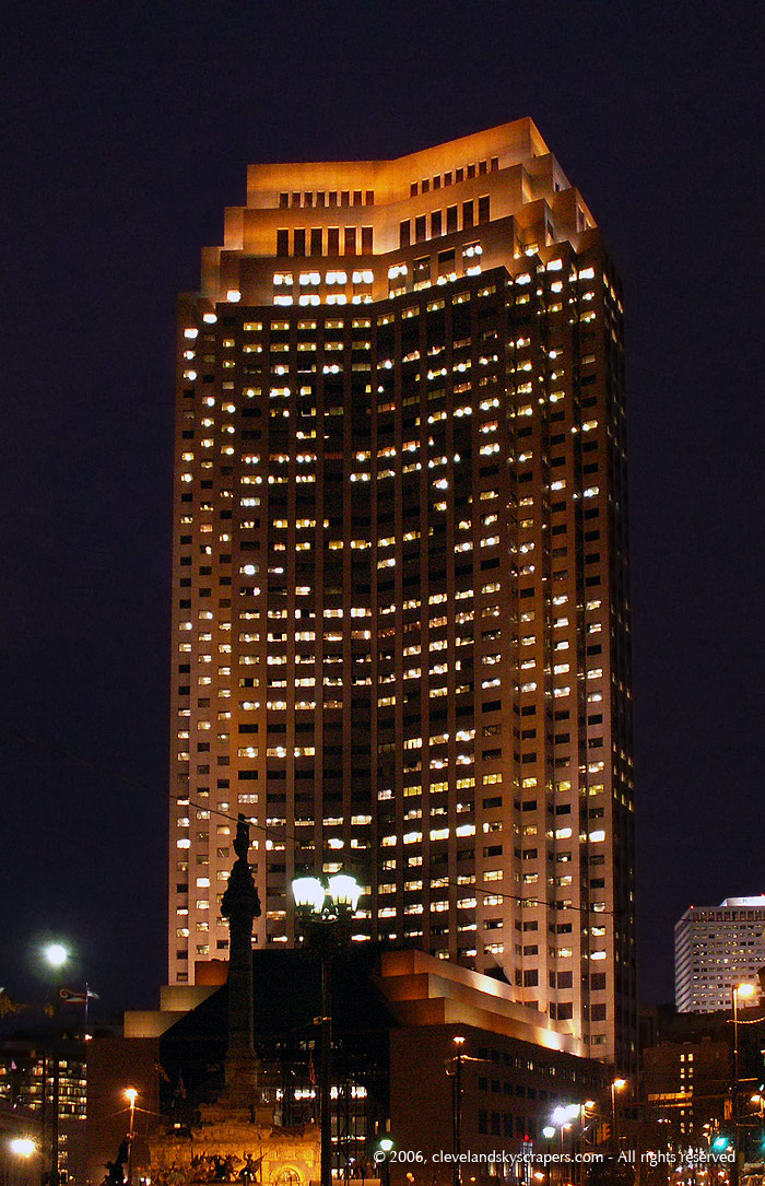 Evening view from Ontario Avenue at Public Square, 2006