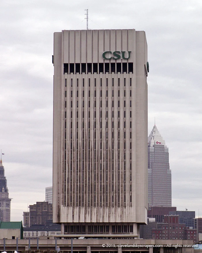 View from Chester Avenue (Cleveland State University Parking Garage), January 2007