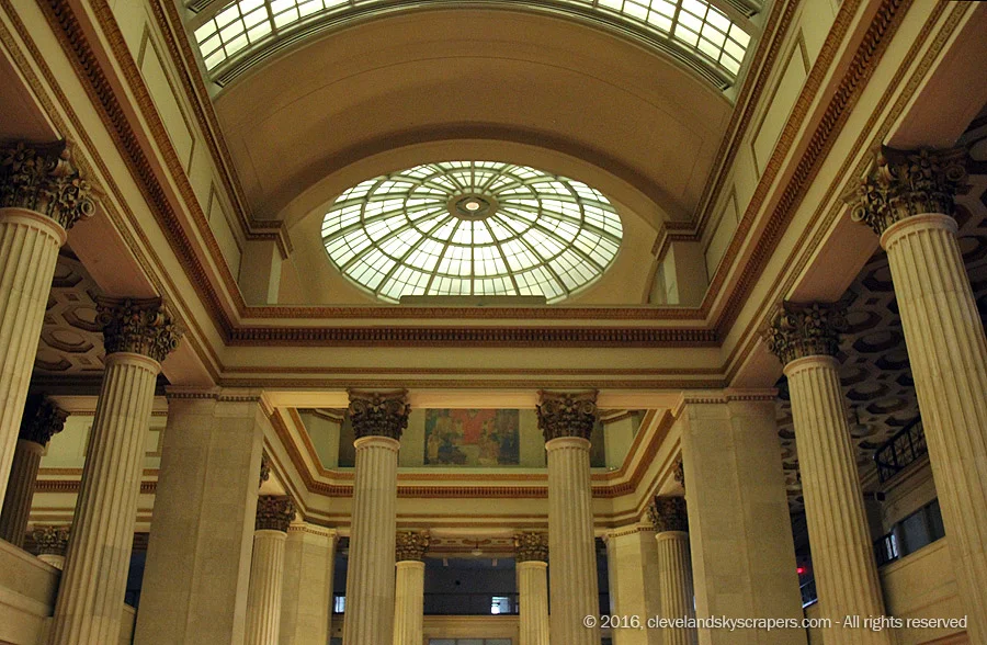 View of domed skylight from banking hall, February 2016