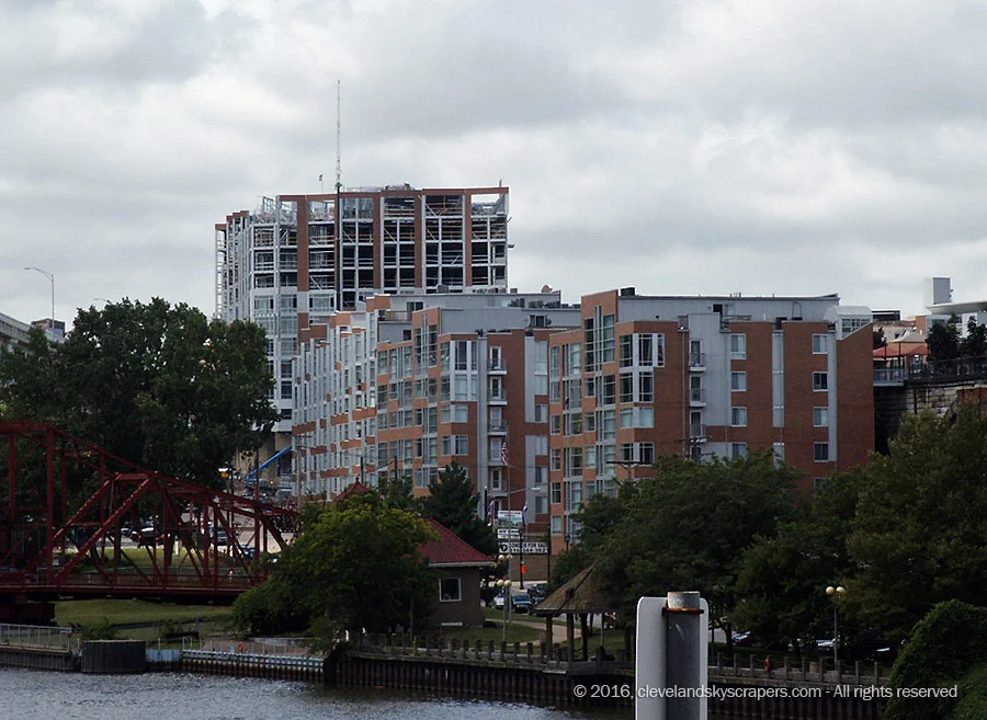 Construction view from Old River Road, July 2004