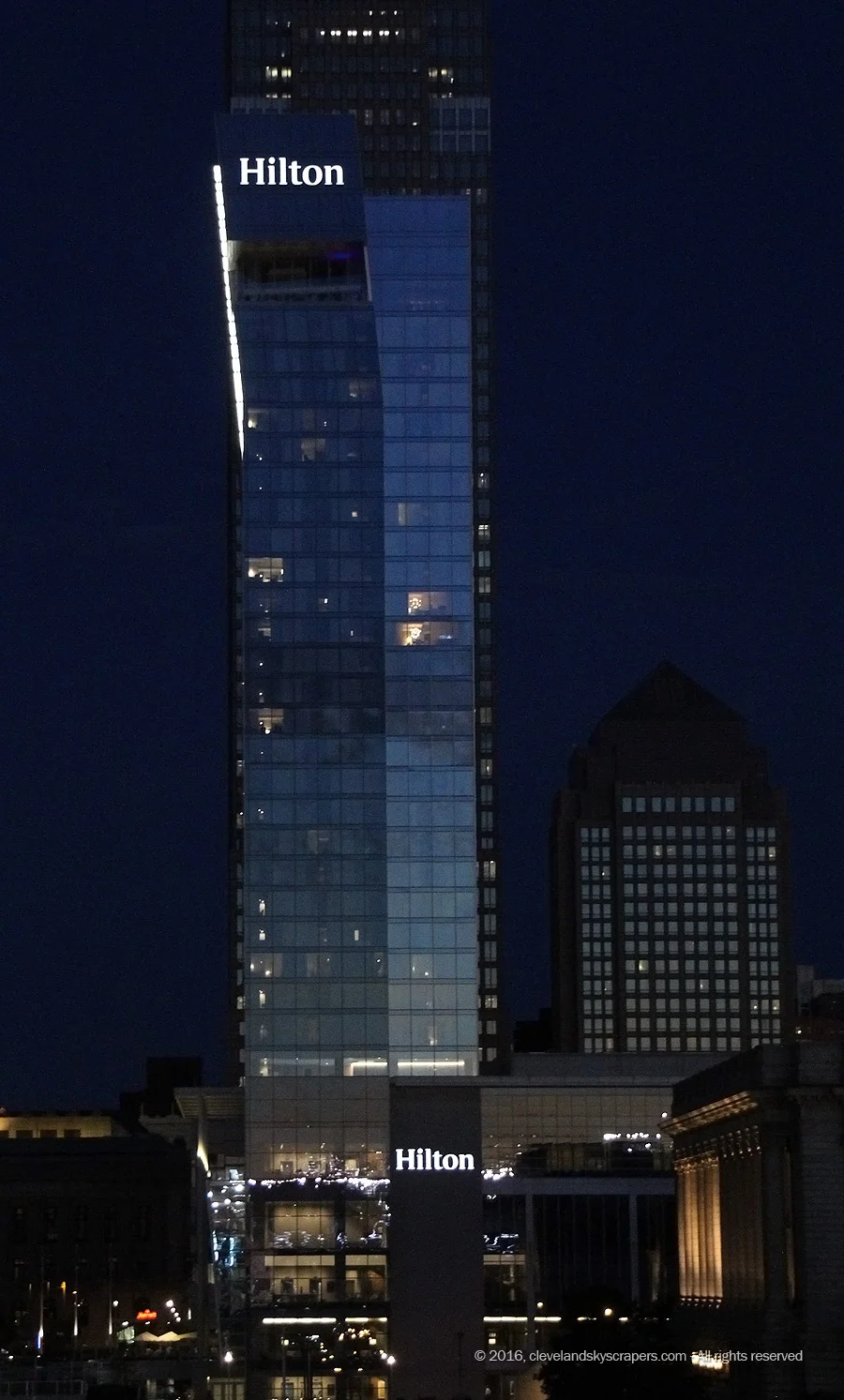 Evening view from First Energy Stadium, August 2016