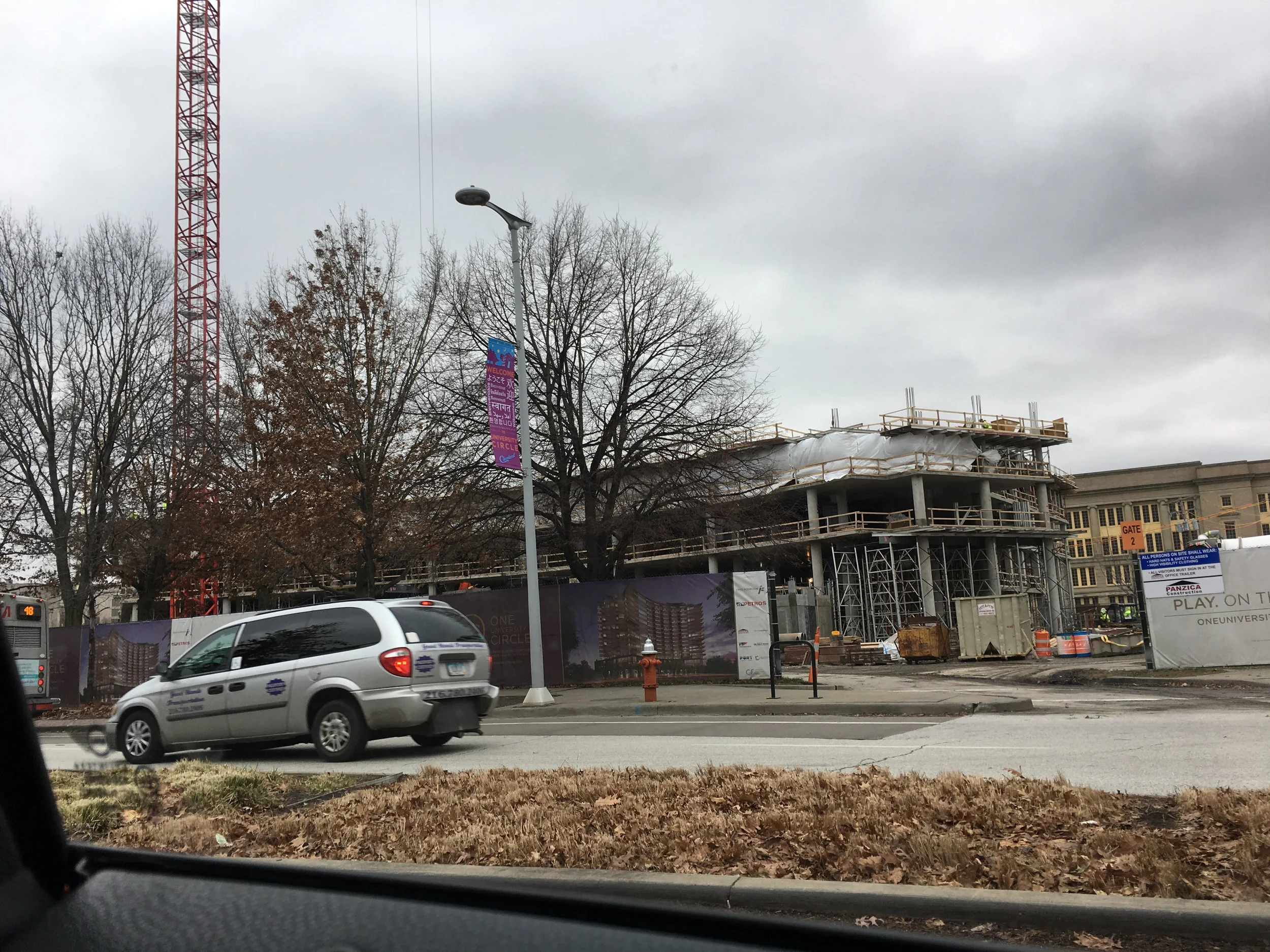 Construction view from Euclid Avenue, December 2016
