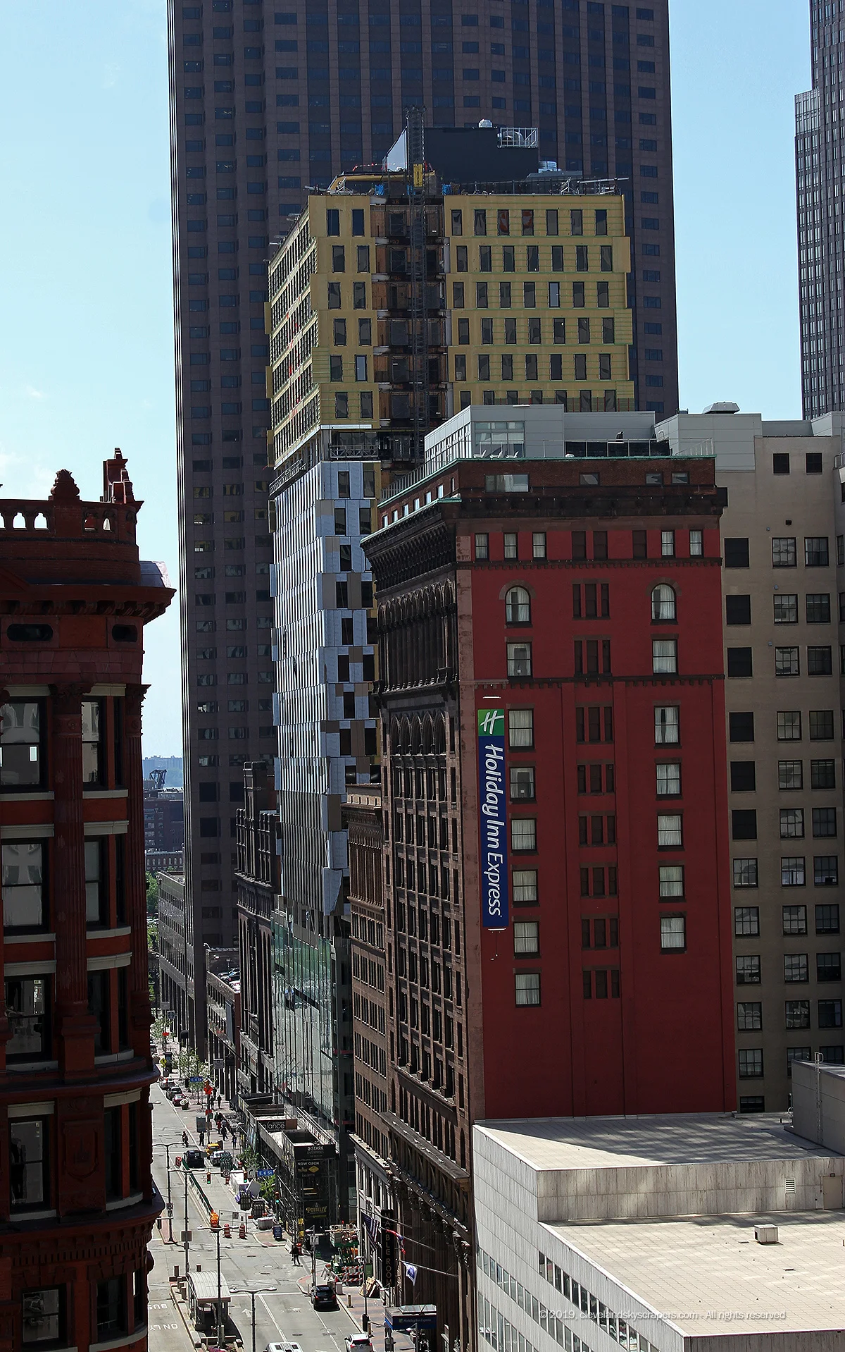 Construction view from Swetland Building (1010 Euclid), May 23rd, 2019