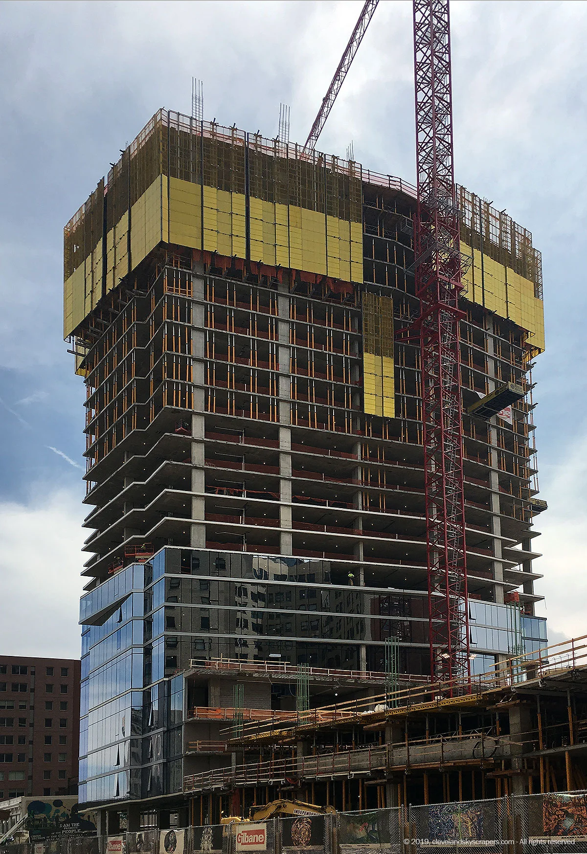 Construction view from Euclid Avenue at East 14th Street, July 30th 2019