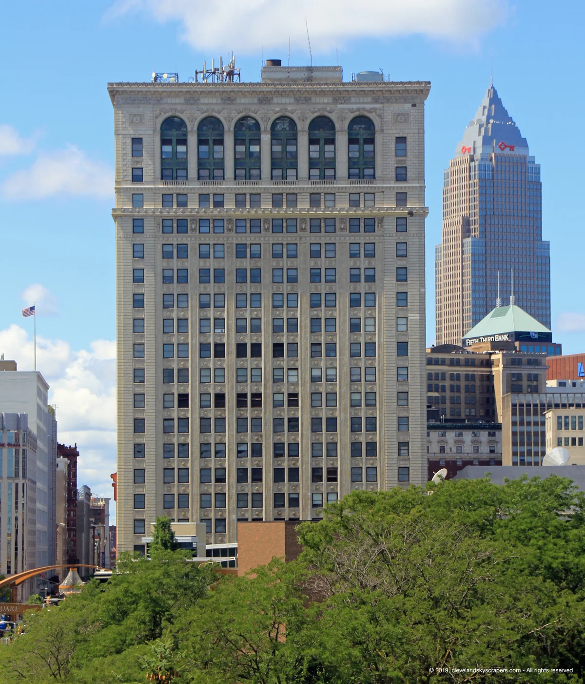View from East 21st Street and Euclid Avenue, August 23, 2019.