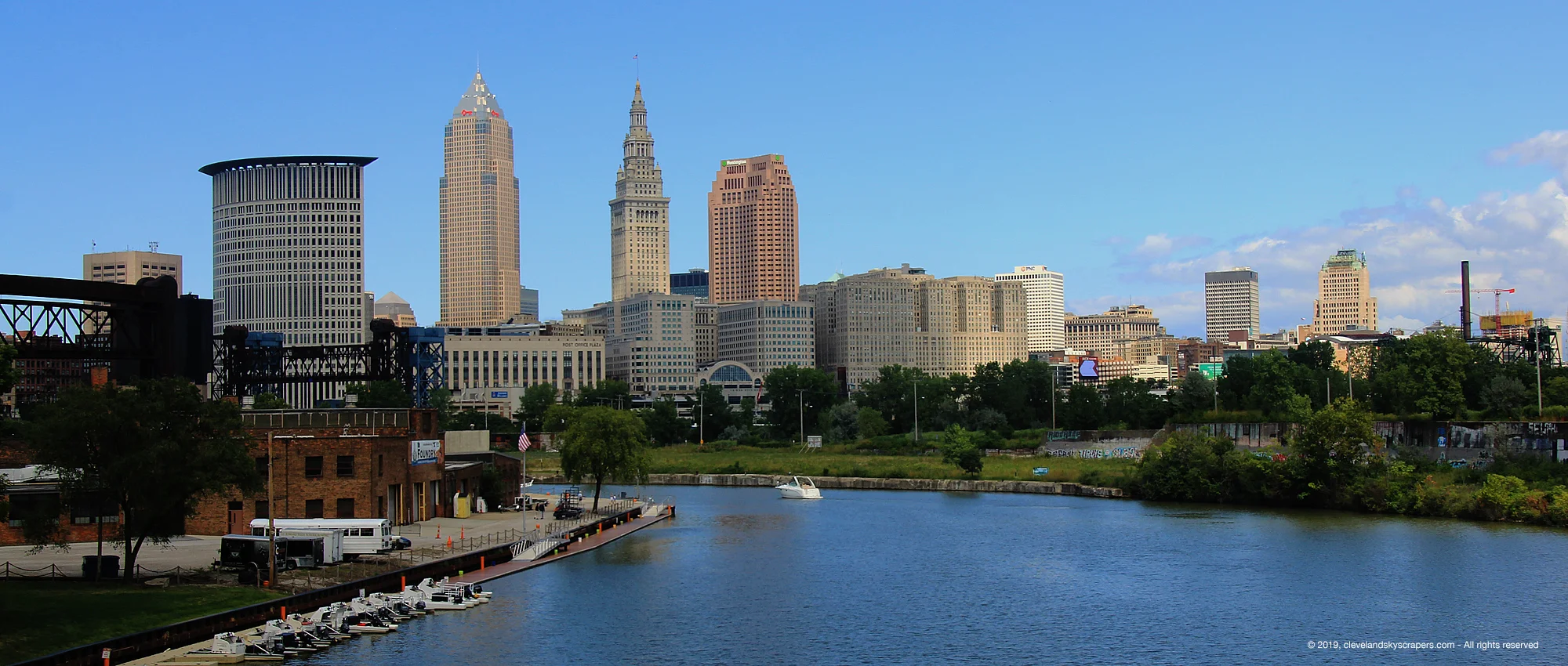 View from Columbus Road at Franklin Boulevard, August 24, 2019