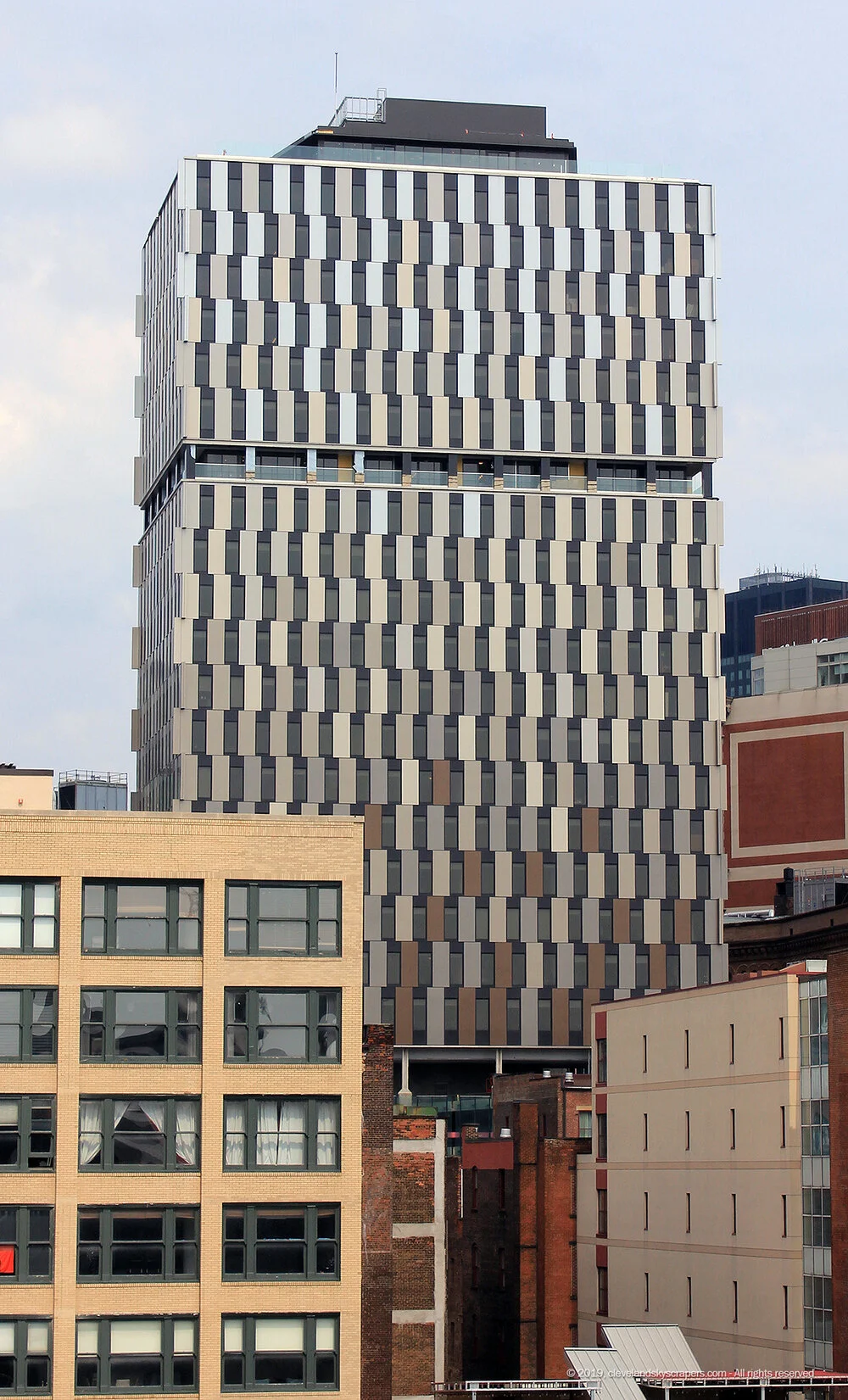 View from East Fourth Street at Huron Road, September 13, 2019