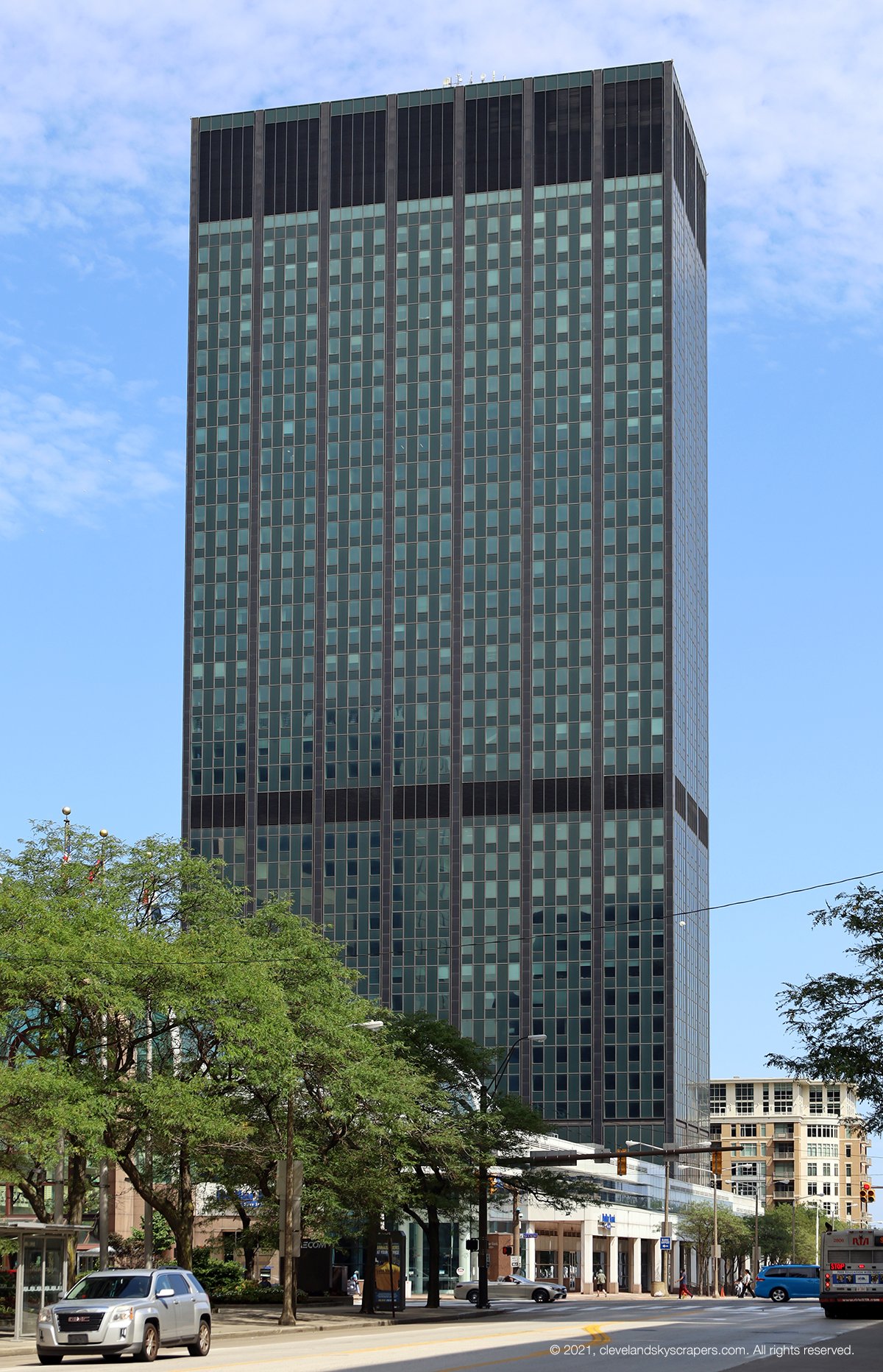 View from St. Clair Avenue at East Ninth Street, July 2021
