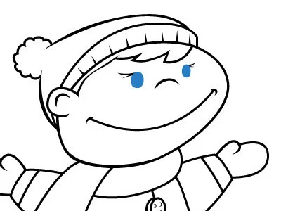 This is the "clean" version of the skwtch after I traced it in Adobe Illustrator. All of the lines are now "vector" which let me have more control over each and every stroke.