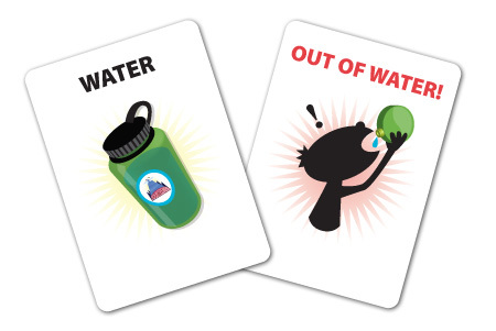 Some cards can prevent you from progressing up the mountain. Others can help you on your way.