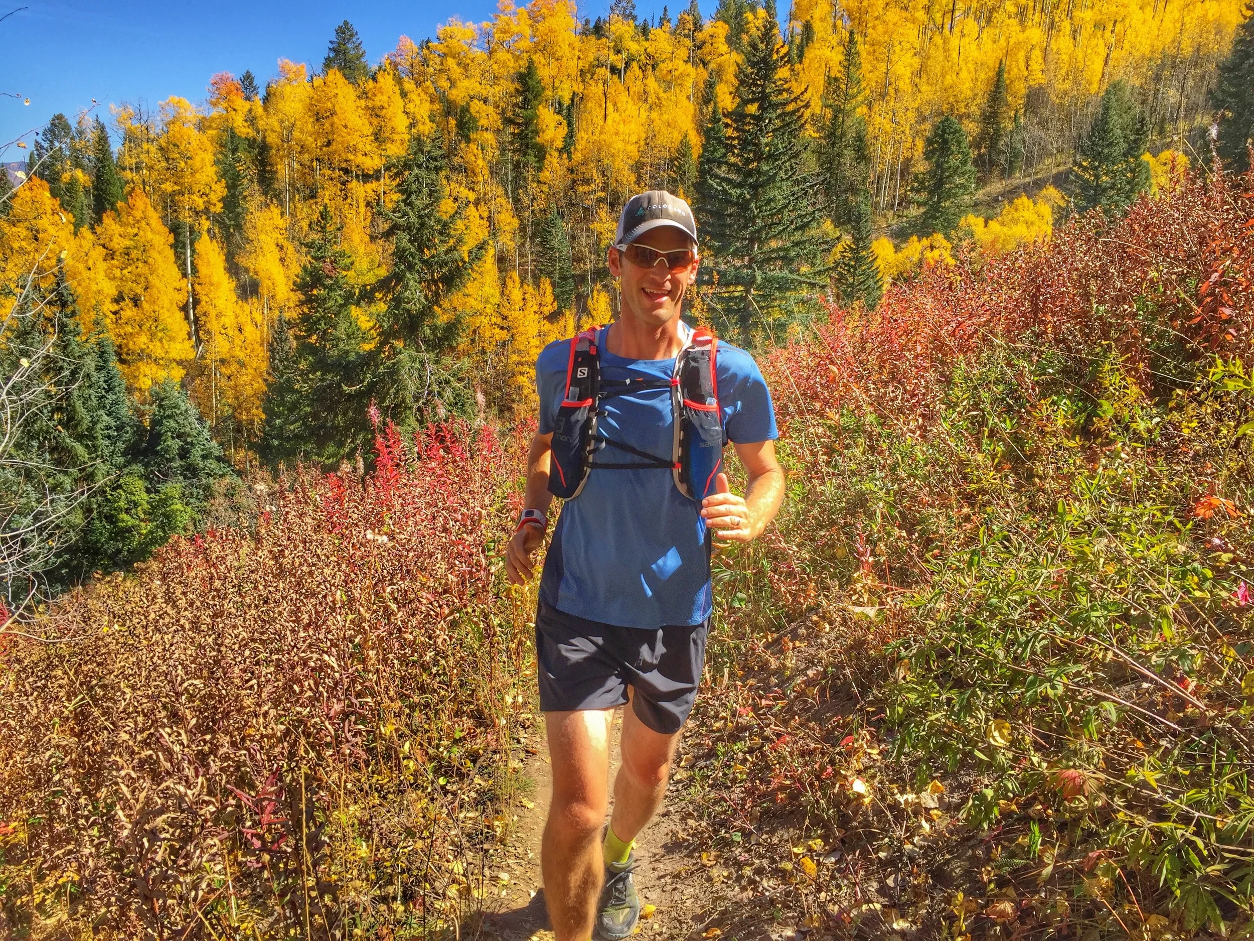 Golden Leaf Half Marathon Trail between Snowmass and Aspen.