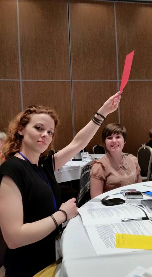 Delegate Voting on Resolutions at the CFUW AGM Quebec City June, 2015