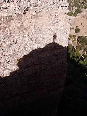 Rock formation in shadow