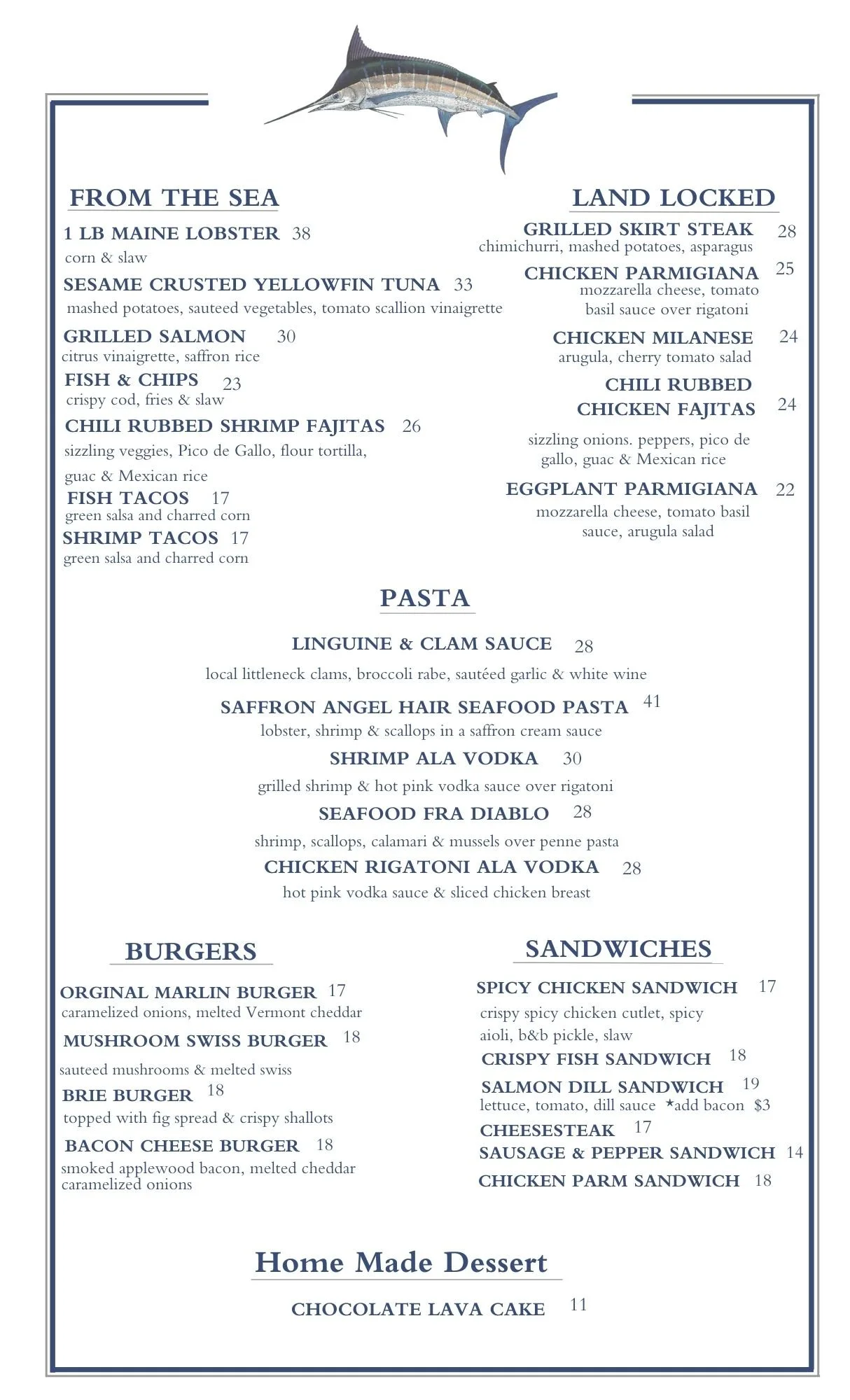 The Marlin Restaurant — The Marlin & Triton