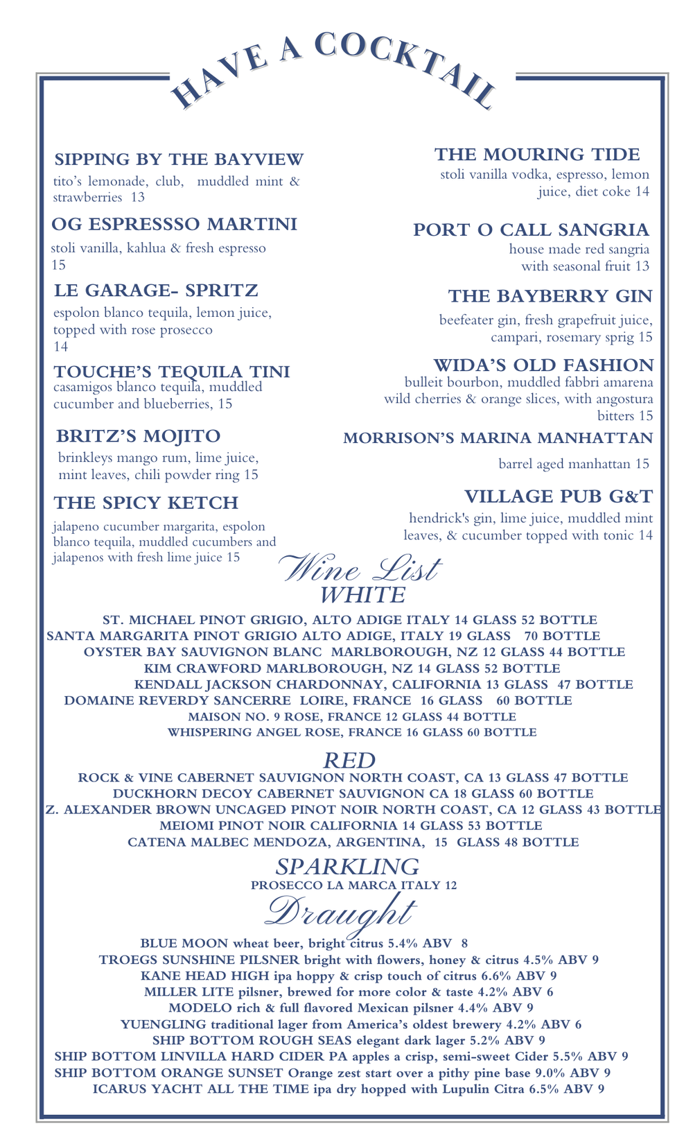 The Marlin Restaurant — The Marlin & Triton